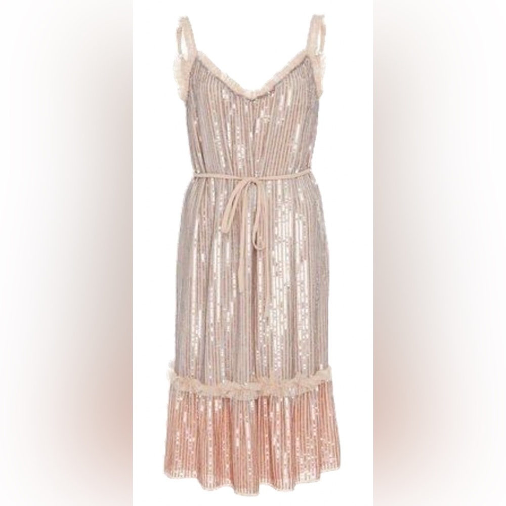 Sequined Mini Slip Dress